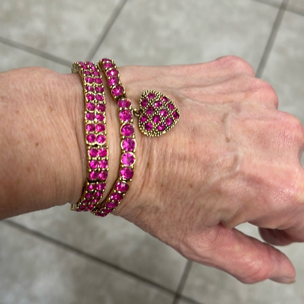 Liz Claiborne Pink and Gold Bracelet